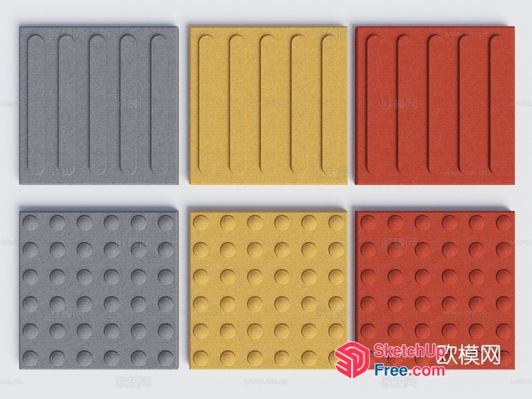 Colored Wall Panels With Decorative Patterns 3D SketchUp File