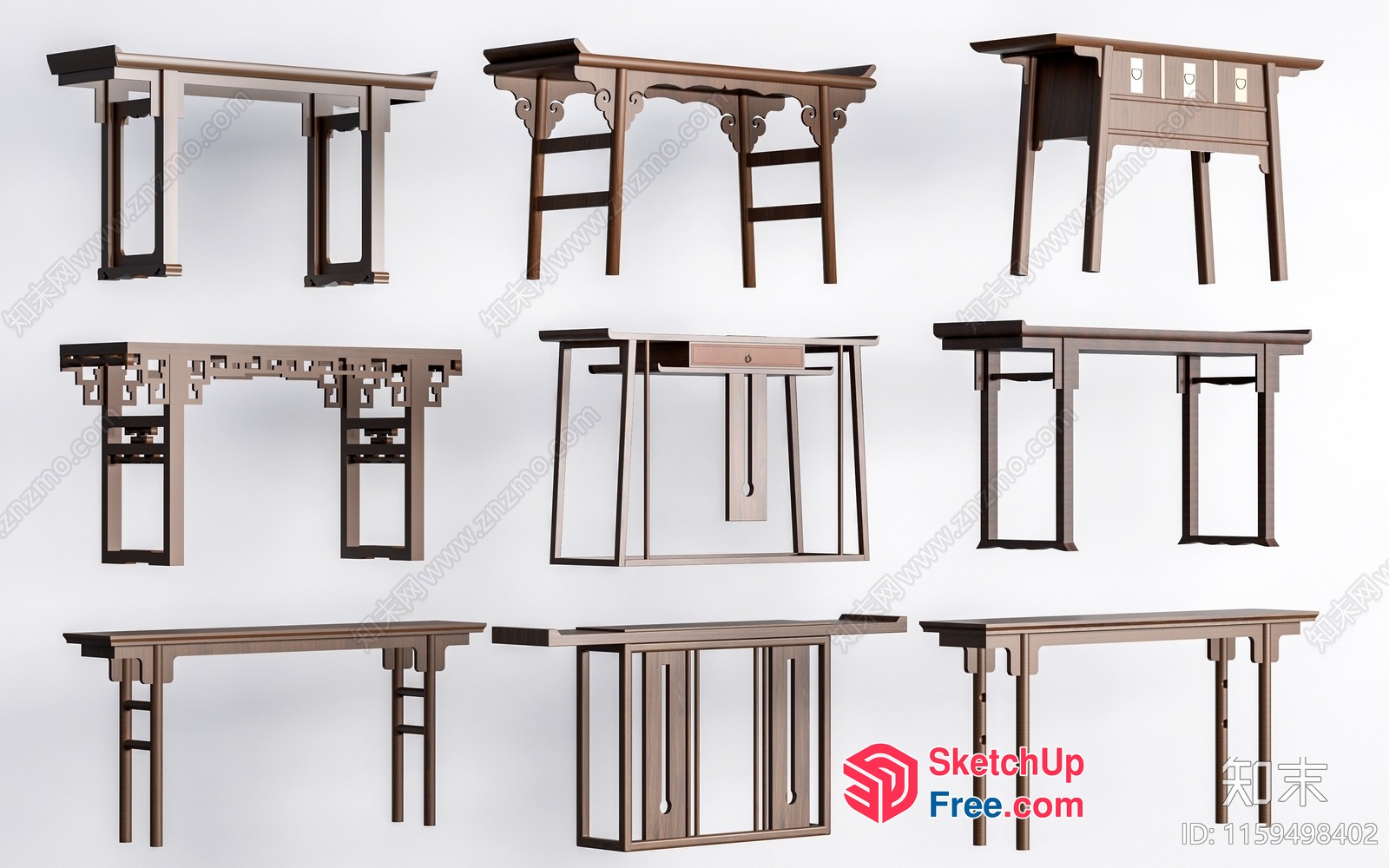Asian-Inspired Furniture Collection 3D SketchUp File
