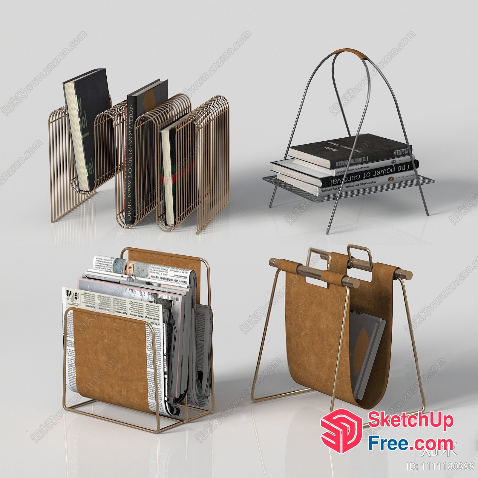 Magazine Holder With Book Storage 3D SketchUp File
