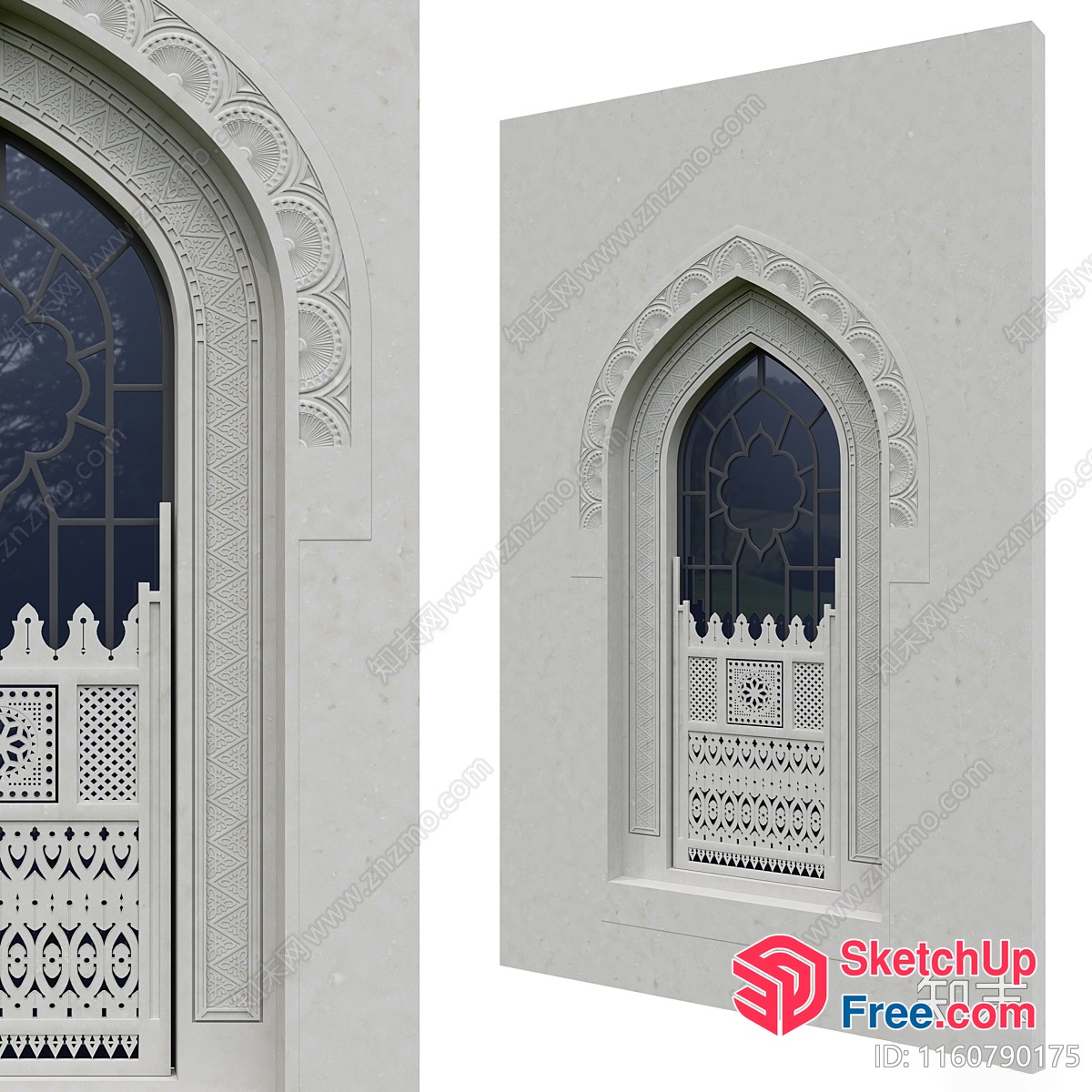 Intricate Carved Window Frames 3D SketchUp File