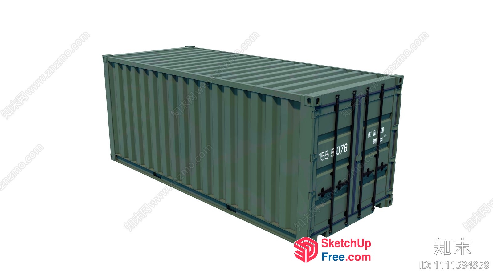 Cargo Container Exterior 3D SketchUp File