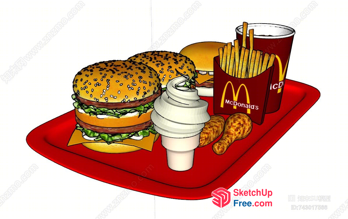 Fast Food Restaurant 3D SketchUp File