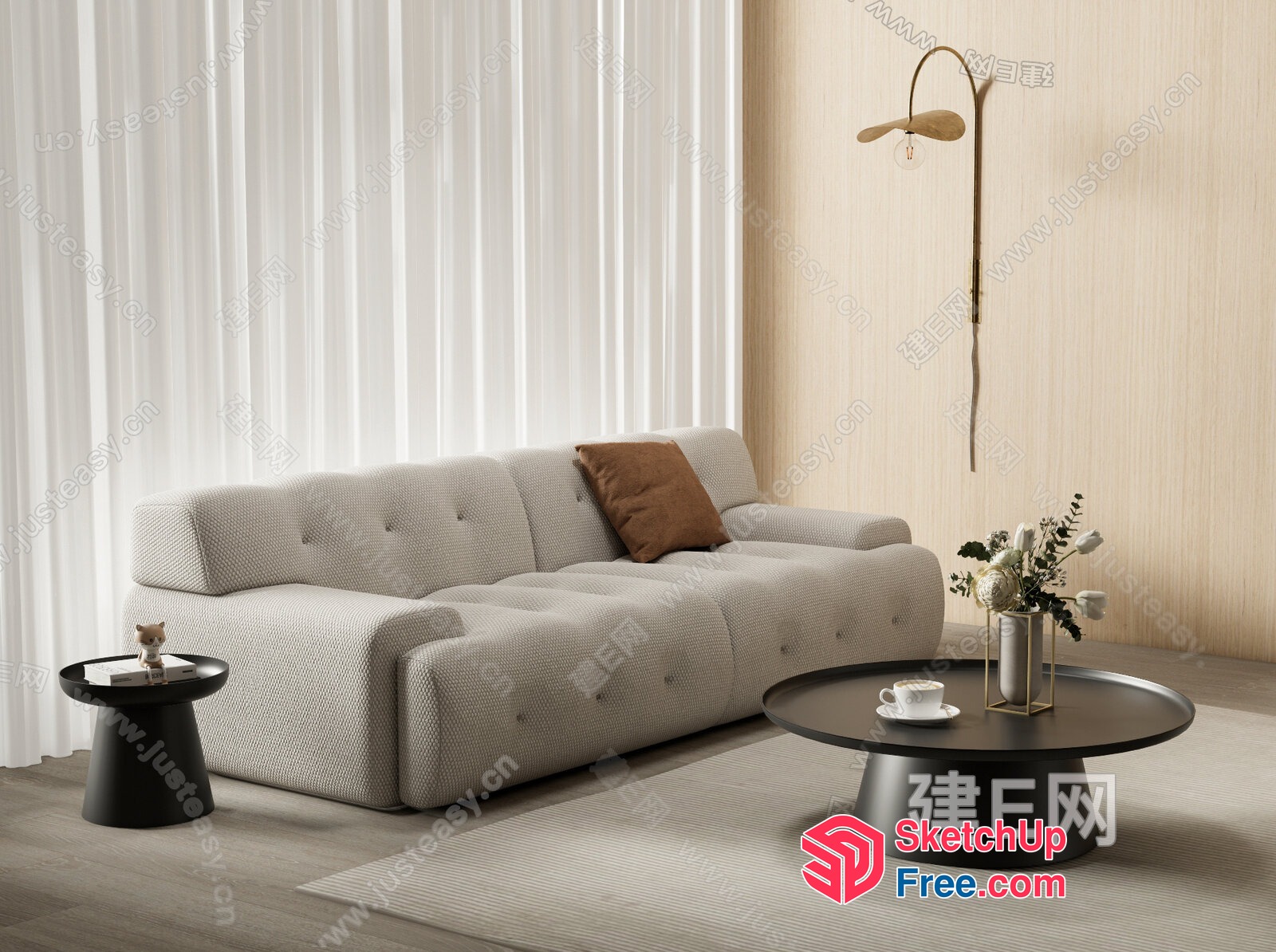 Elegant And Modern Living Room Decor 3D SketchUp File