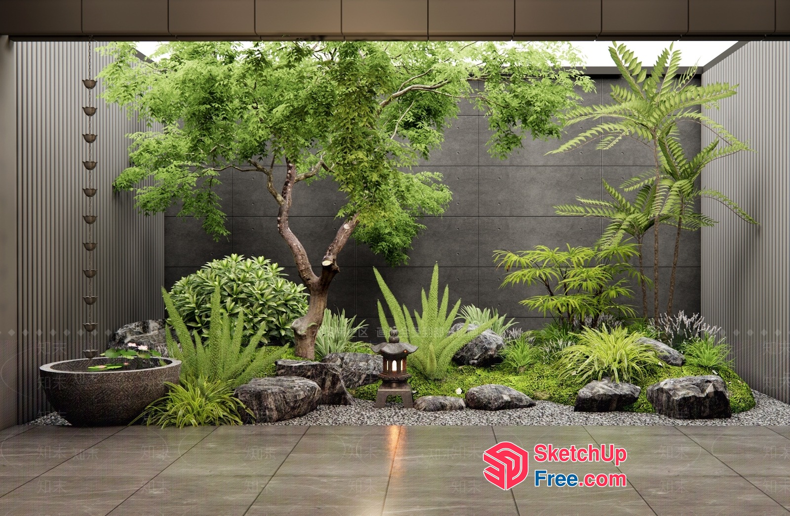 Serene Japanese Garden Oasis 3D SketchUp File