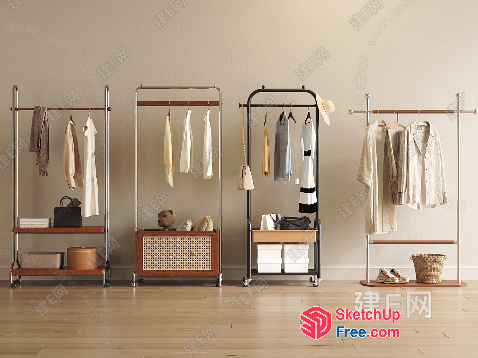 Minimalist Style Clothing Storage Solutions 3D SketchUp File