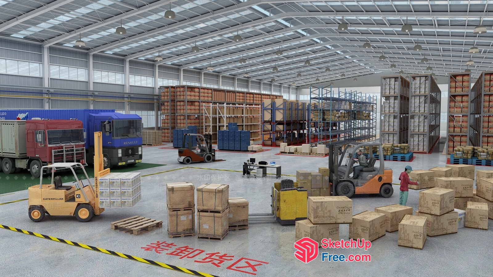 Warehouse Storage And Logistics Operations 3D SketchUp File