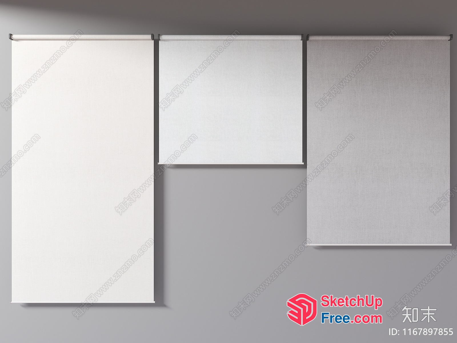 Simple White Wall Hanging Panels 3D SketchUp File