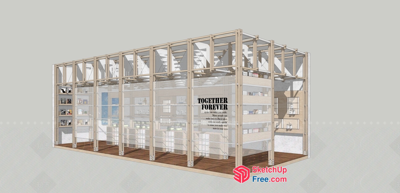 Transparent Glass Partition Screen 3D SketchUp File