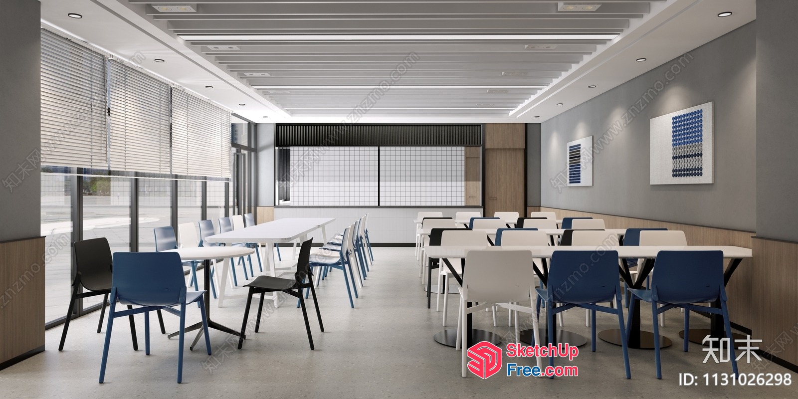 Modern Office Space With Minimalist Decor 3D SketchUp File