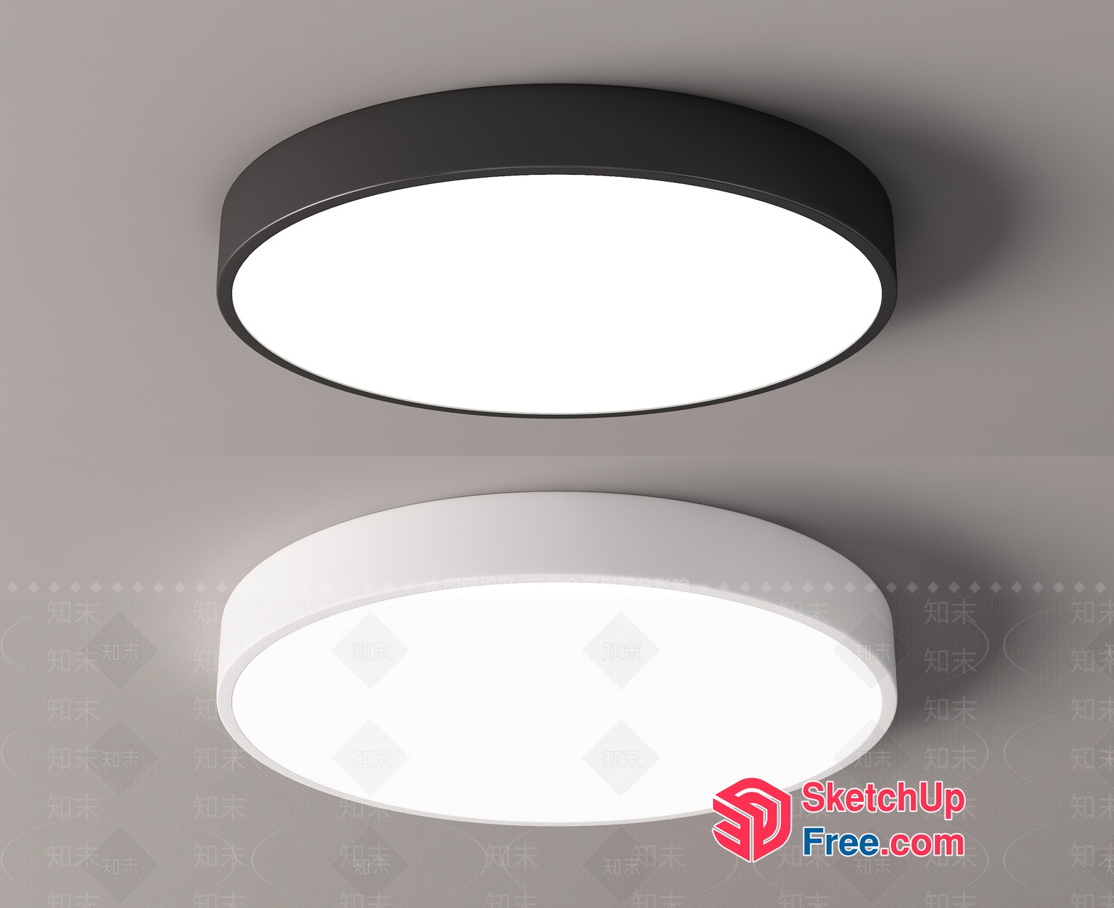 Modern Oval Light Fixture 3D SketchUp File