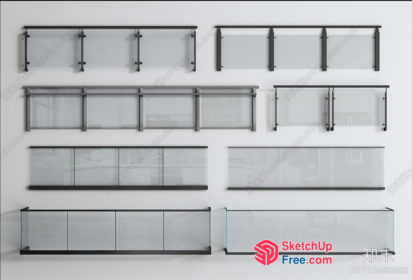 Railing Collection 3D SketchUp File