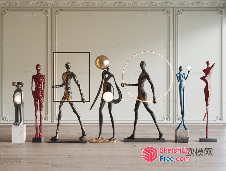 Abstract Sculpture Collection 3D SketchUp File