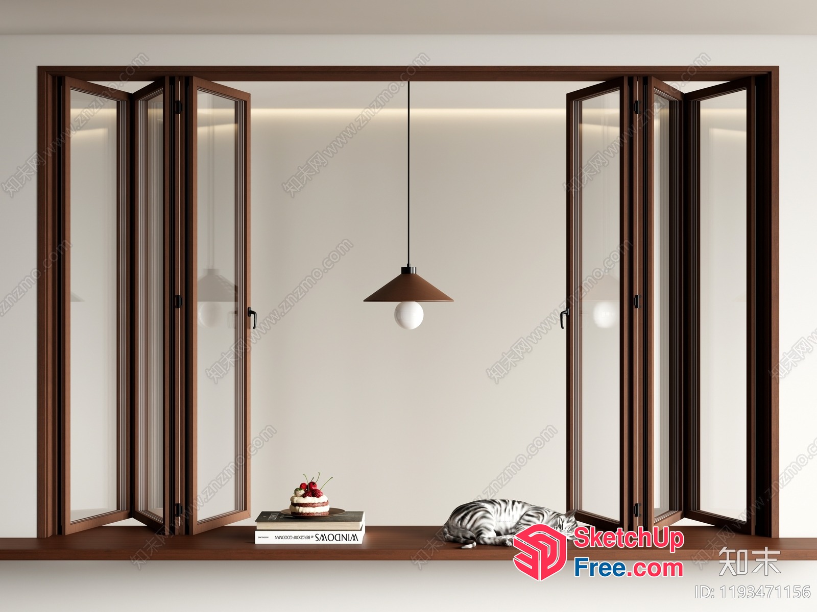 Minimalist Interior With A Focus On Glass And Wood Elements 3D SketchUp File