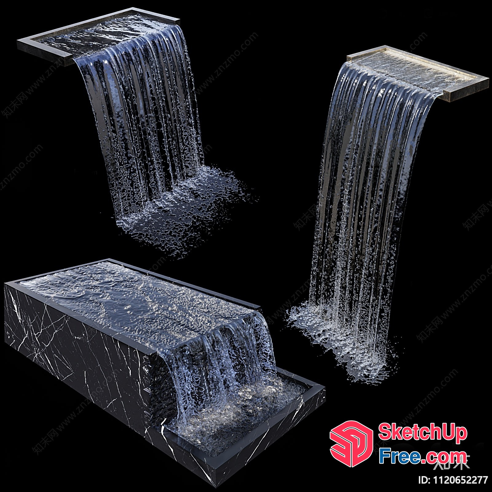Waterfall 3D Models 3D SketchUp File