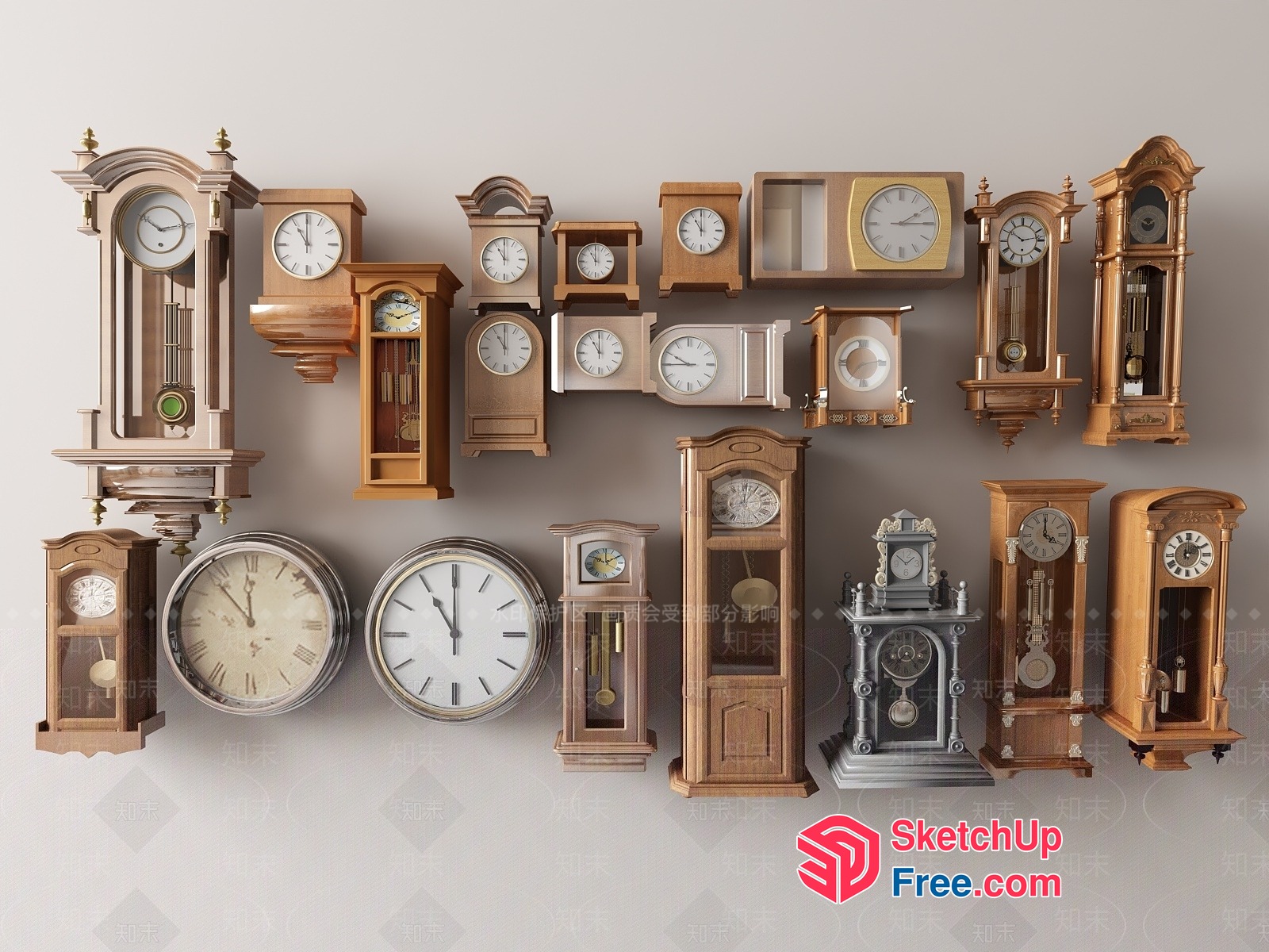 Antique Timepieces Collection 3D SketchUp File