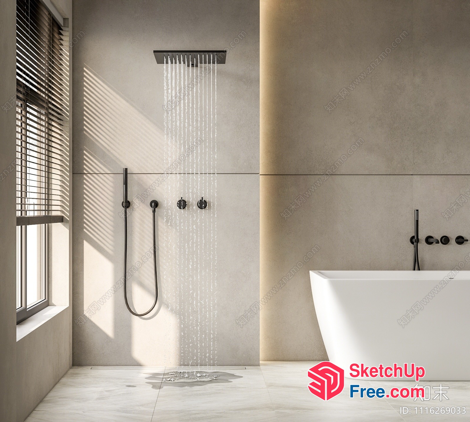 Minimalist Modern Bathroom Design With Clean Lines And Neutral Colors 3D SketchUp File