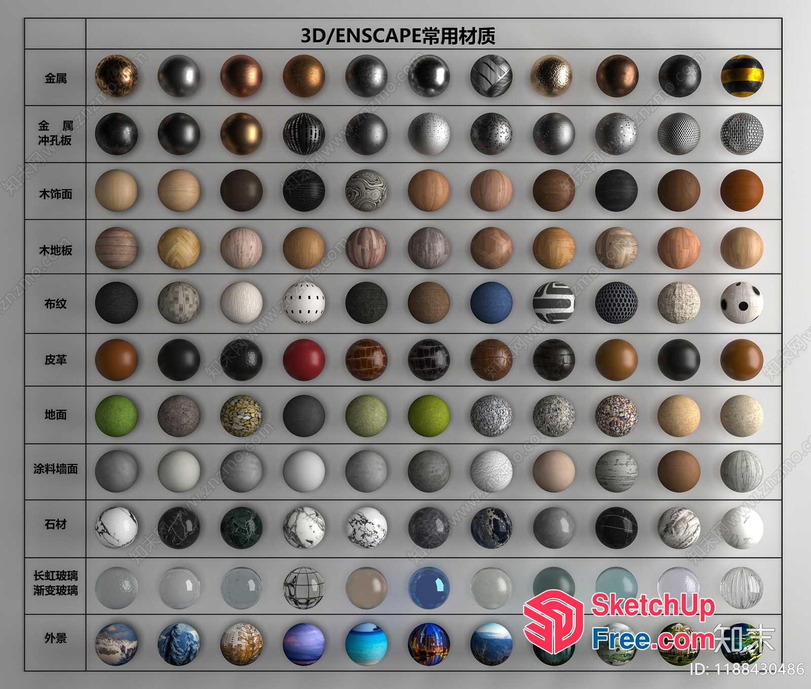3D Spherical Objects 3D SketchUp File