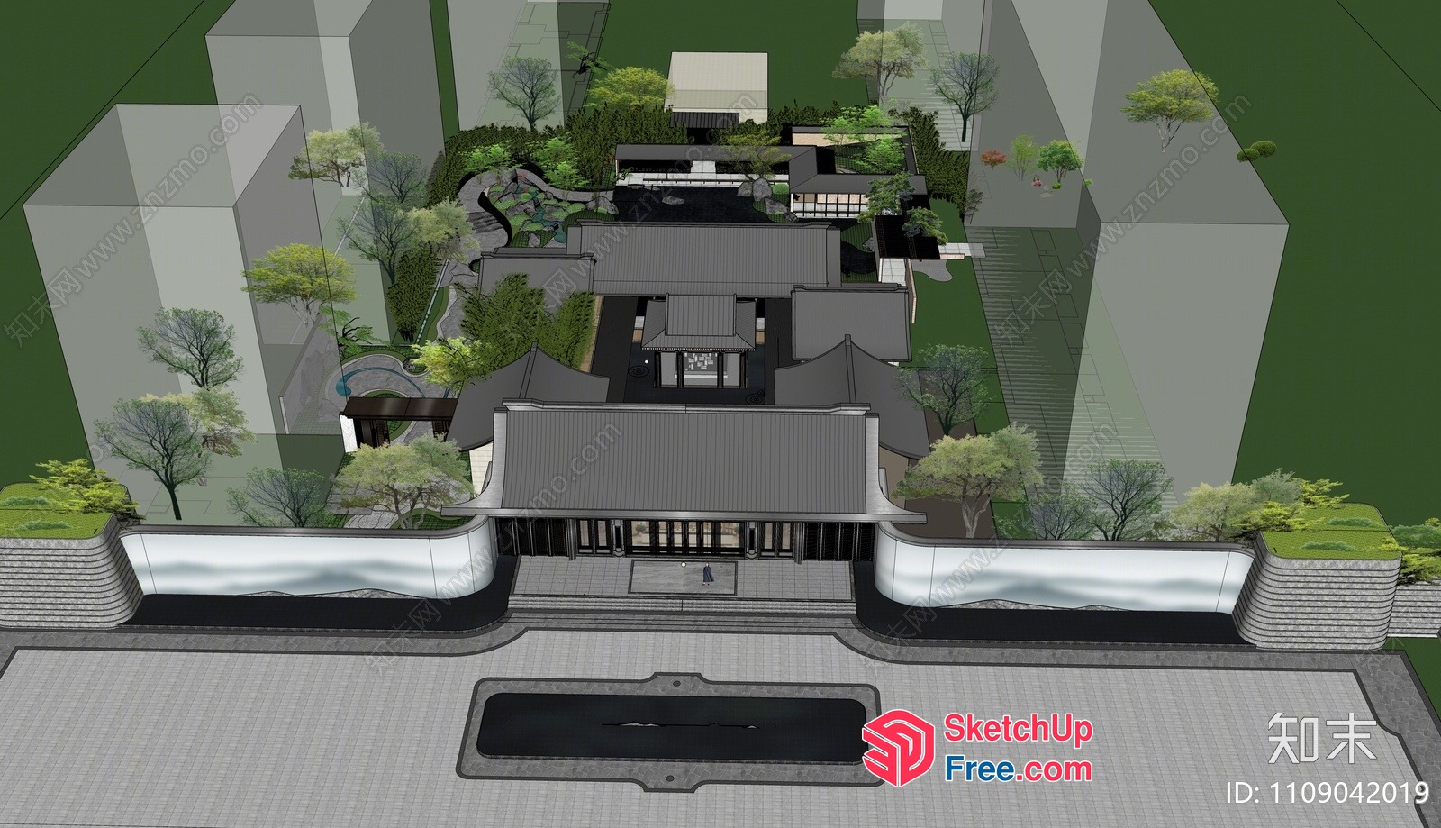 Asian-Inspired Modern Villa 3D SketchUp File