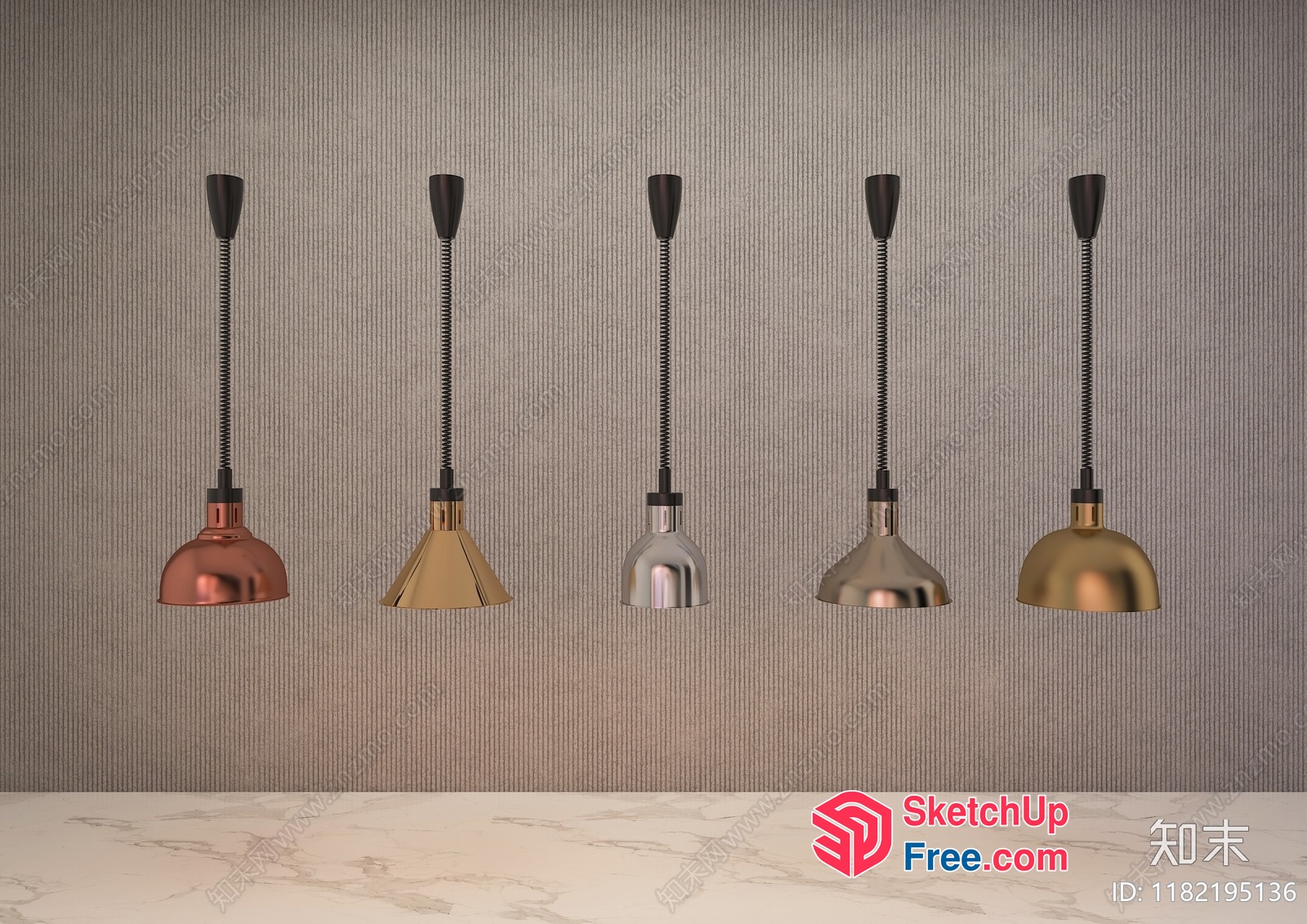Modern Industrial Style Hanging Light Fixtures 3D SketchUp File