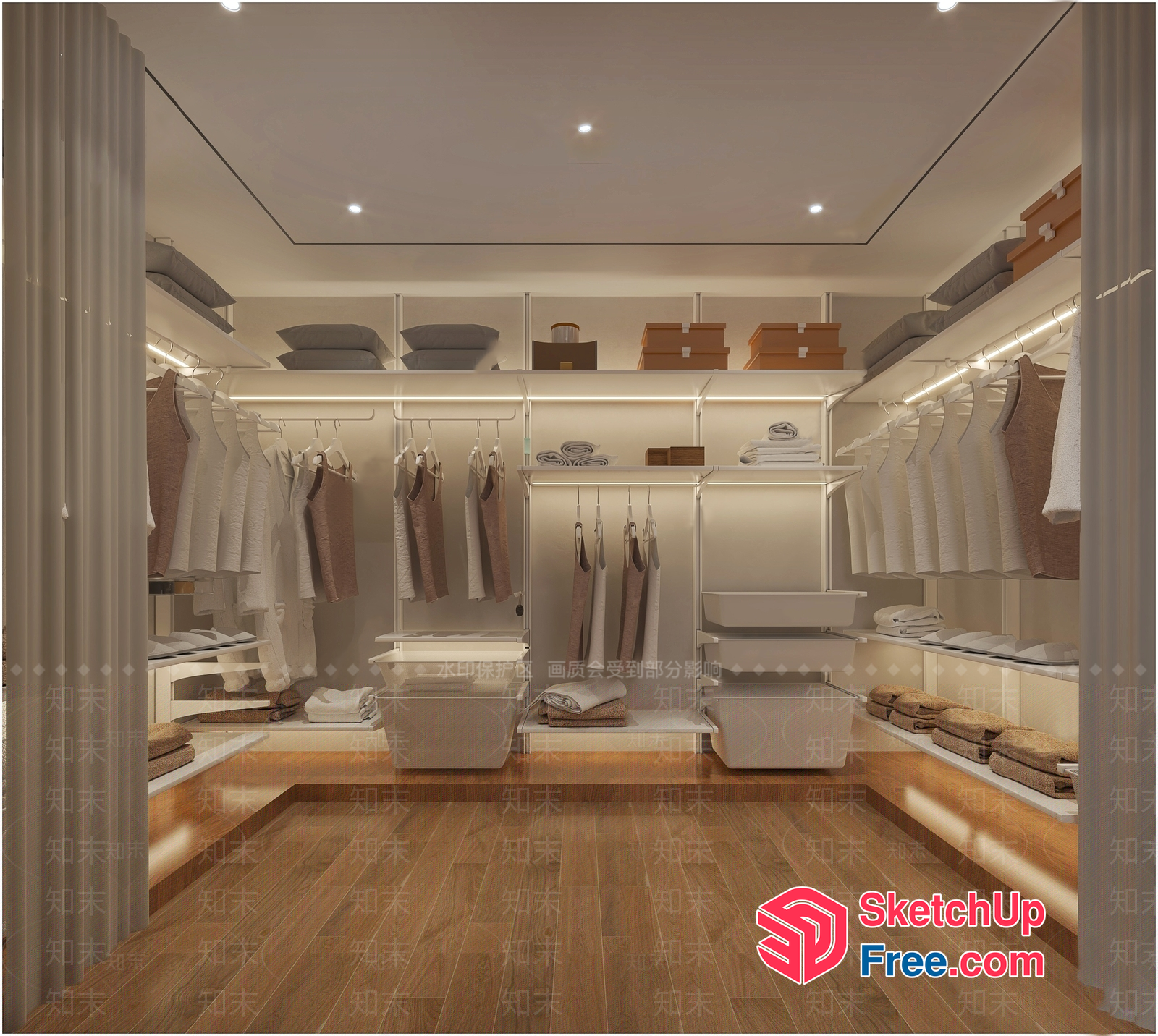 Modern Minimalist Wardrobe Design 3D SketchUp File