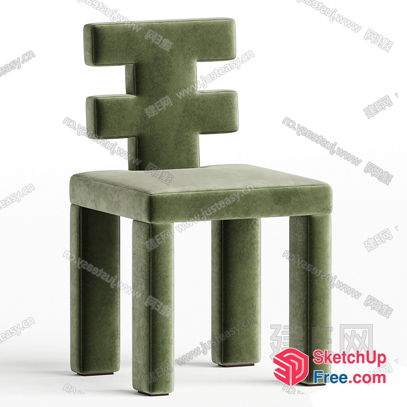 Minimalist Green Chair Design 3D SketchUp File