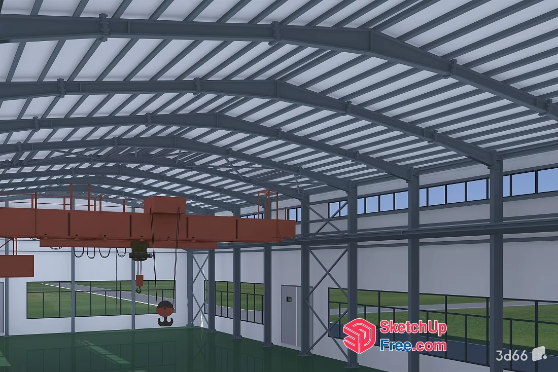 Industrial Warehouse Interior 3D SketchUp File