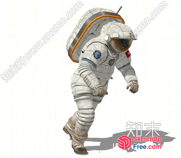 Astronaut In White Spacesuit 3D SketchUp File