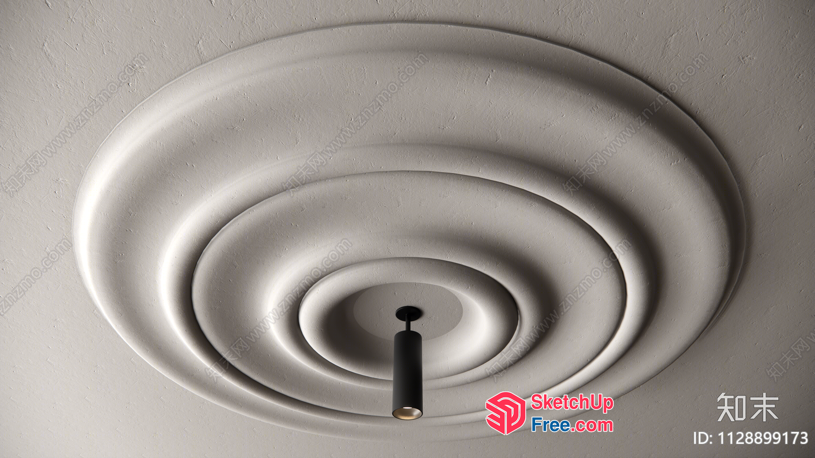 Modern Spiral Ceiling Design 3D SketchUp File