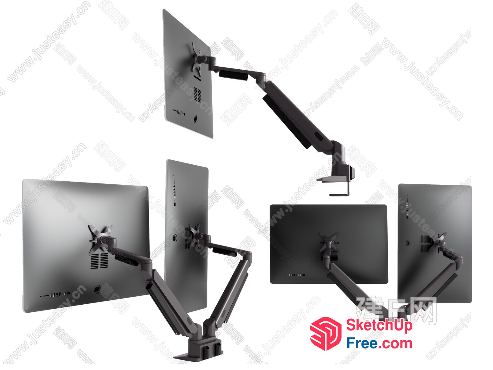 Computer Monitor Wall Mounts 3D SketchUp File