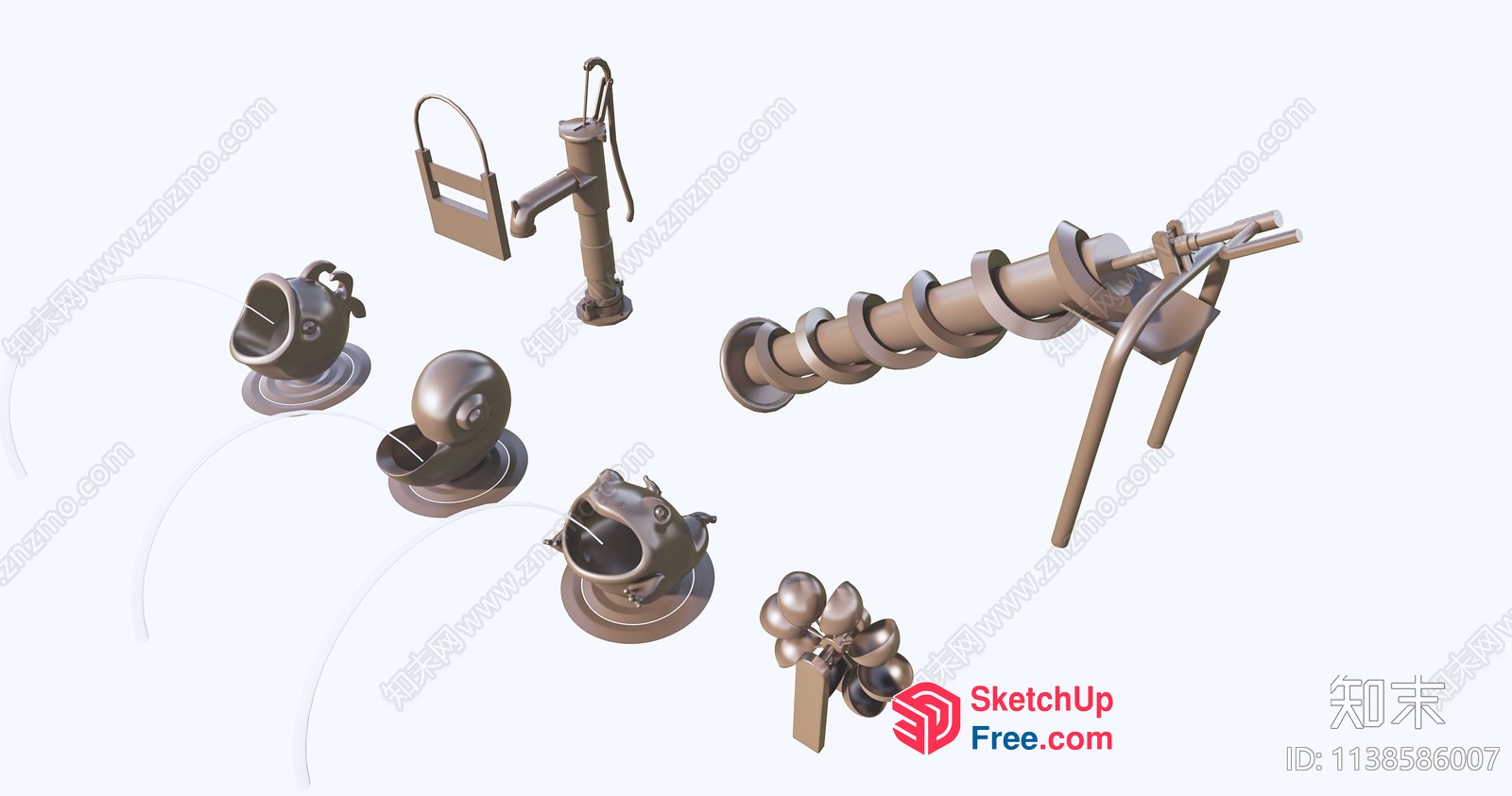 3D Rendered Metal Fixtures 3D SketchUp File