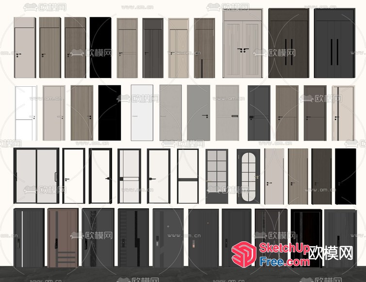 Various Door Designs And Styles 3D SketchUp File