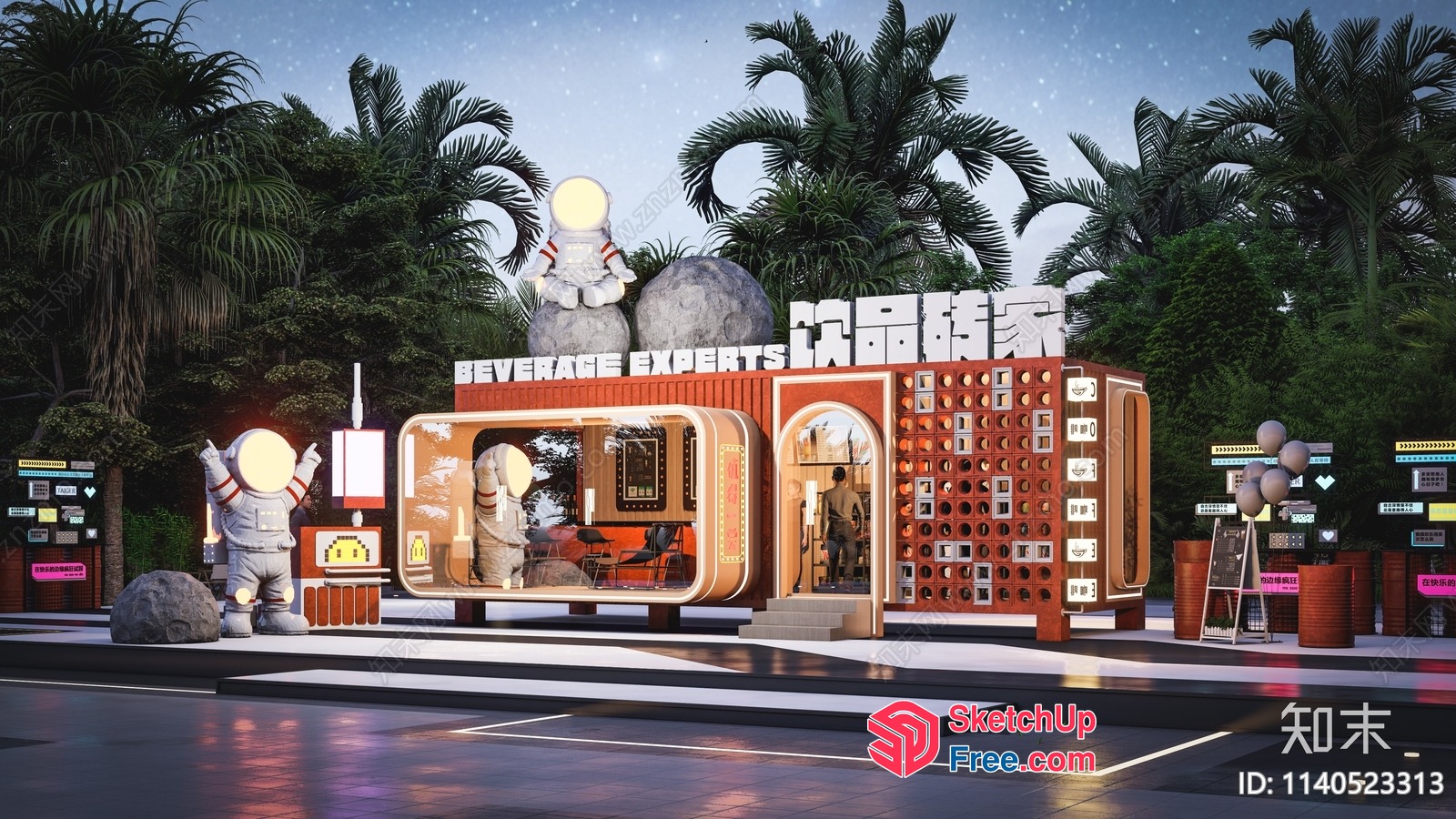 Futuristic Space-Themed Food Truck 3D SketchUp File
