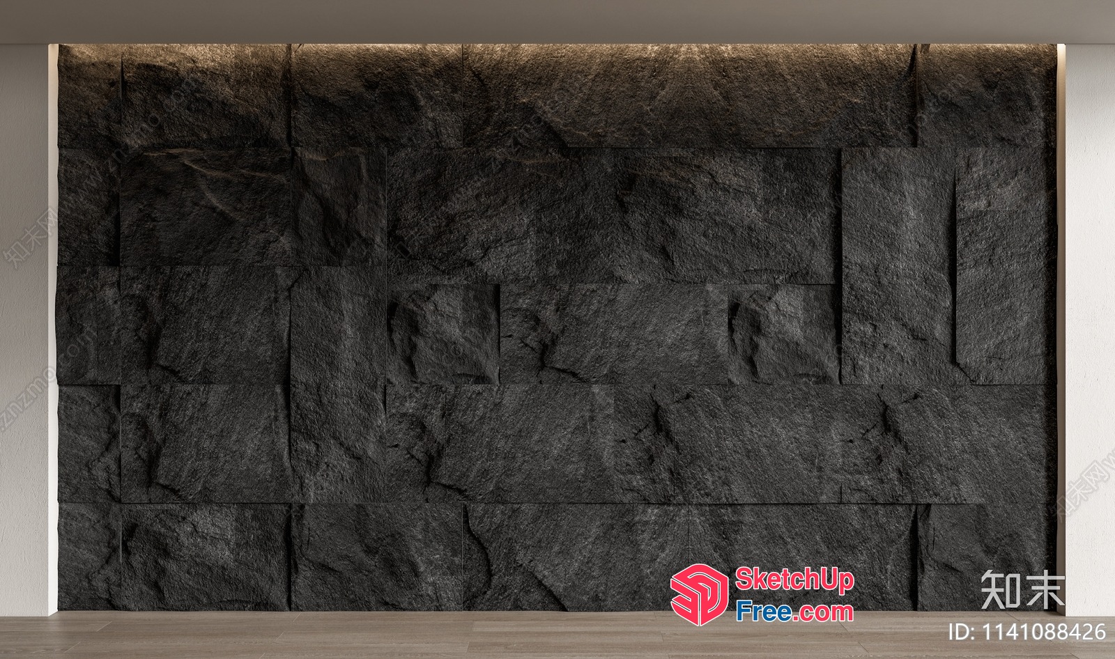 Modern Minimalist Rock Wall Design 3D SketchUp File