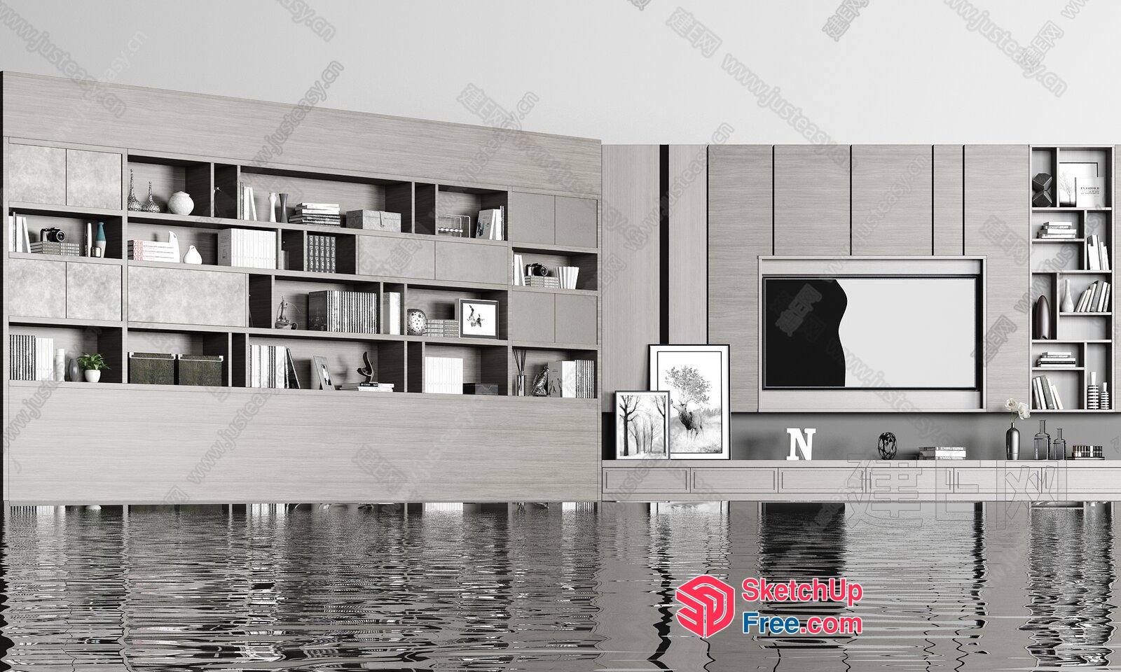 Modern Minimalist Living Room Interior 3D SketchUp File