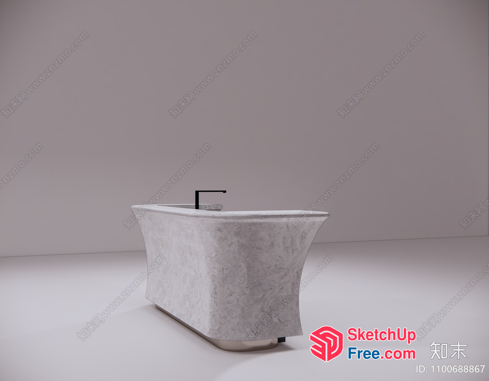 Elegant Modern Bathroom Interior 3D SketchUp File