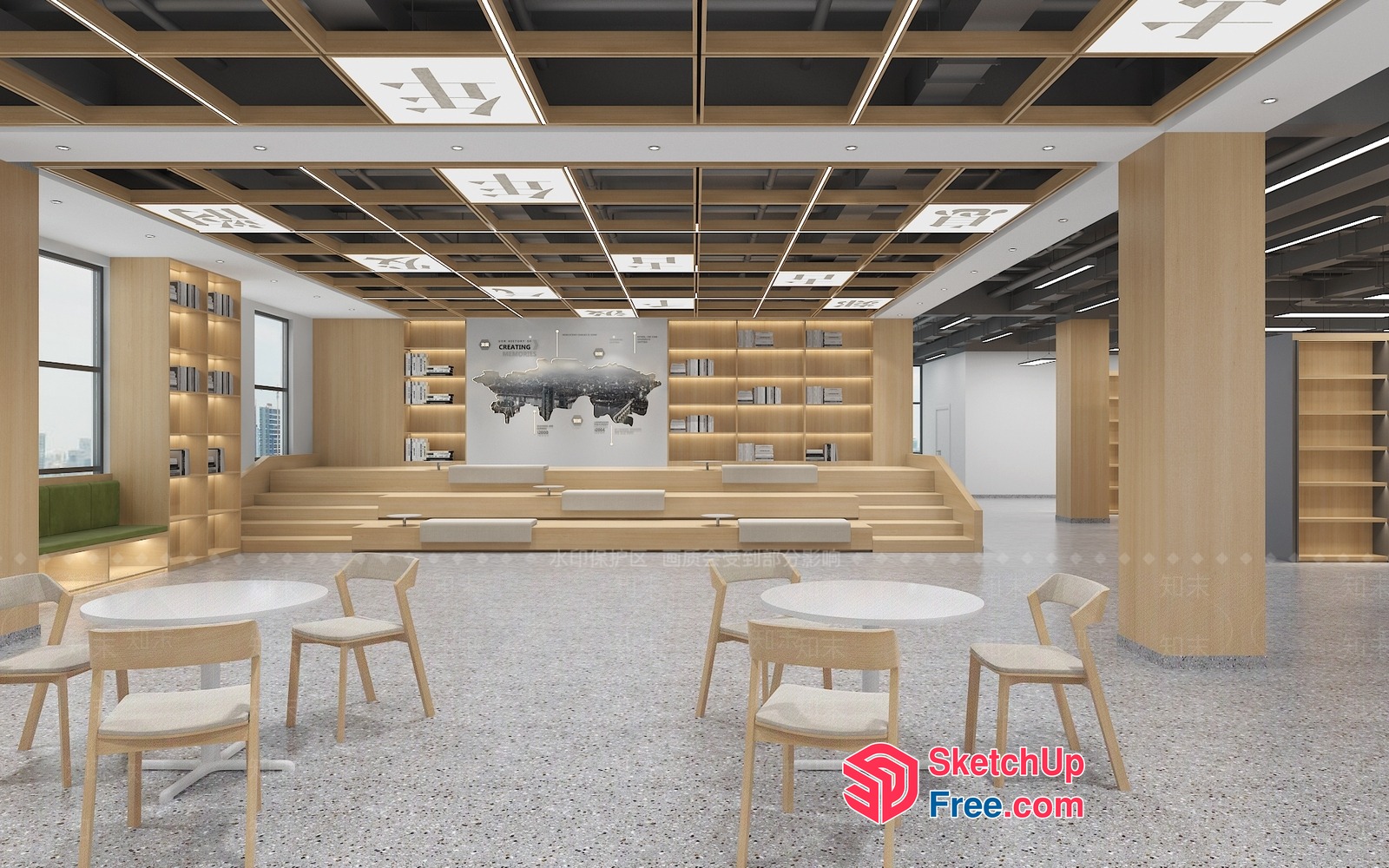 Modern Minimalist Office Interior Design 3D SketchUp File