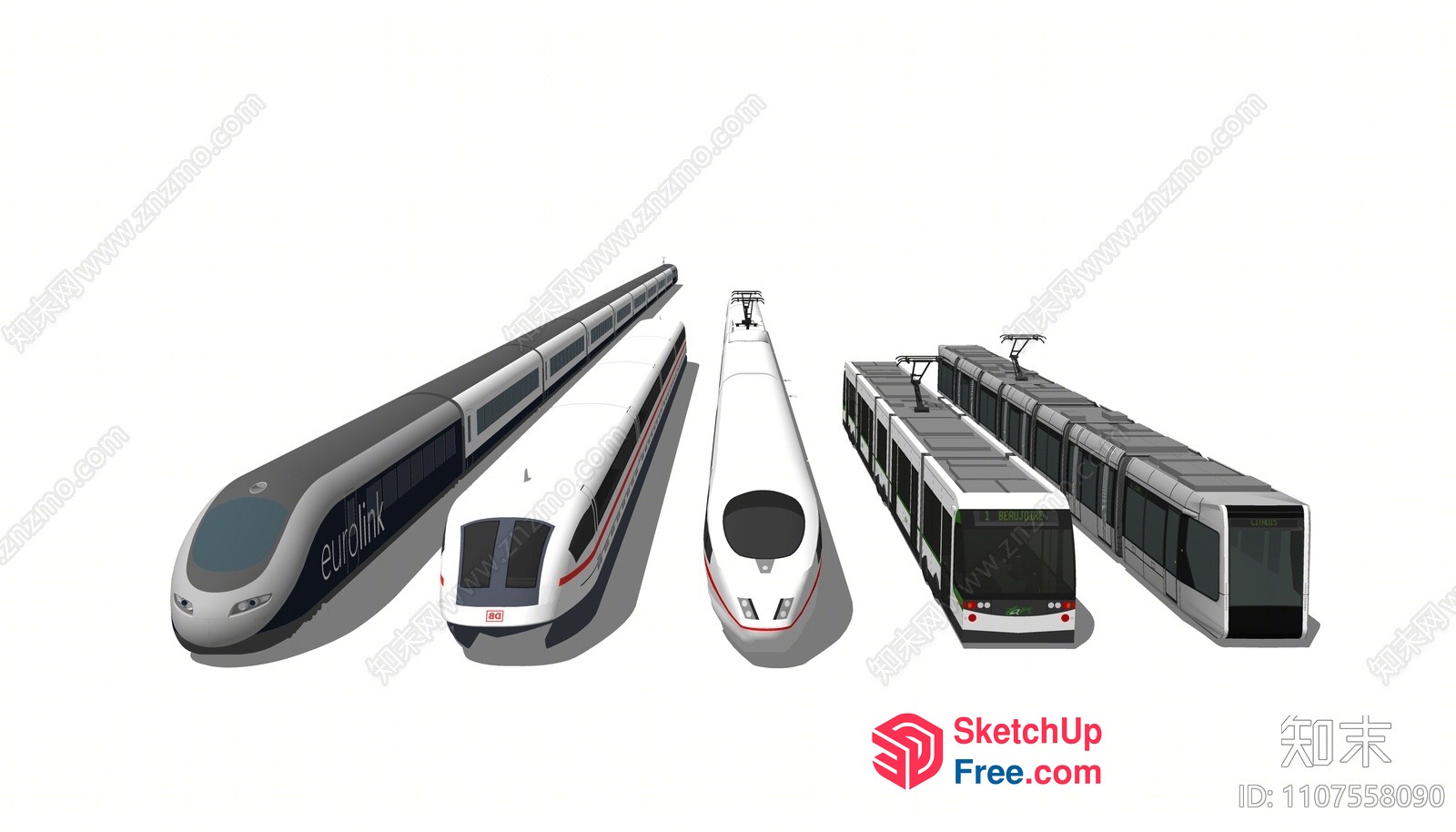 High-Speed Trains And Urban Transportation 3D SketchUp File
