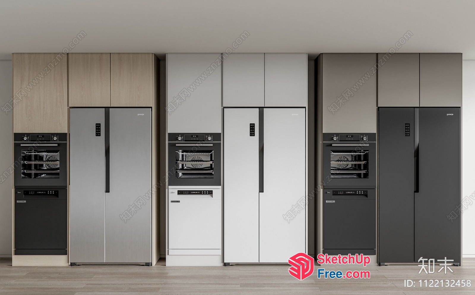 Modern Kitchen Appliances And Cabinets 3D SketchUp File