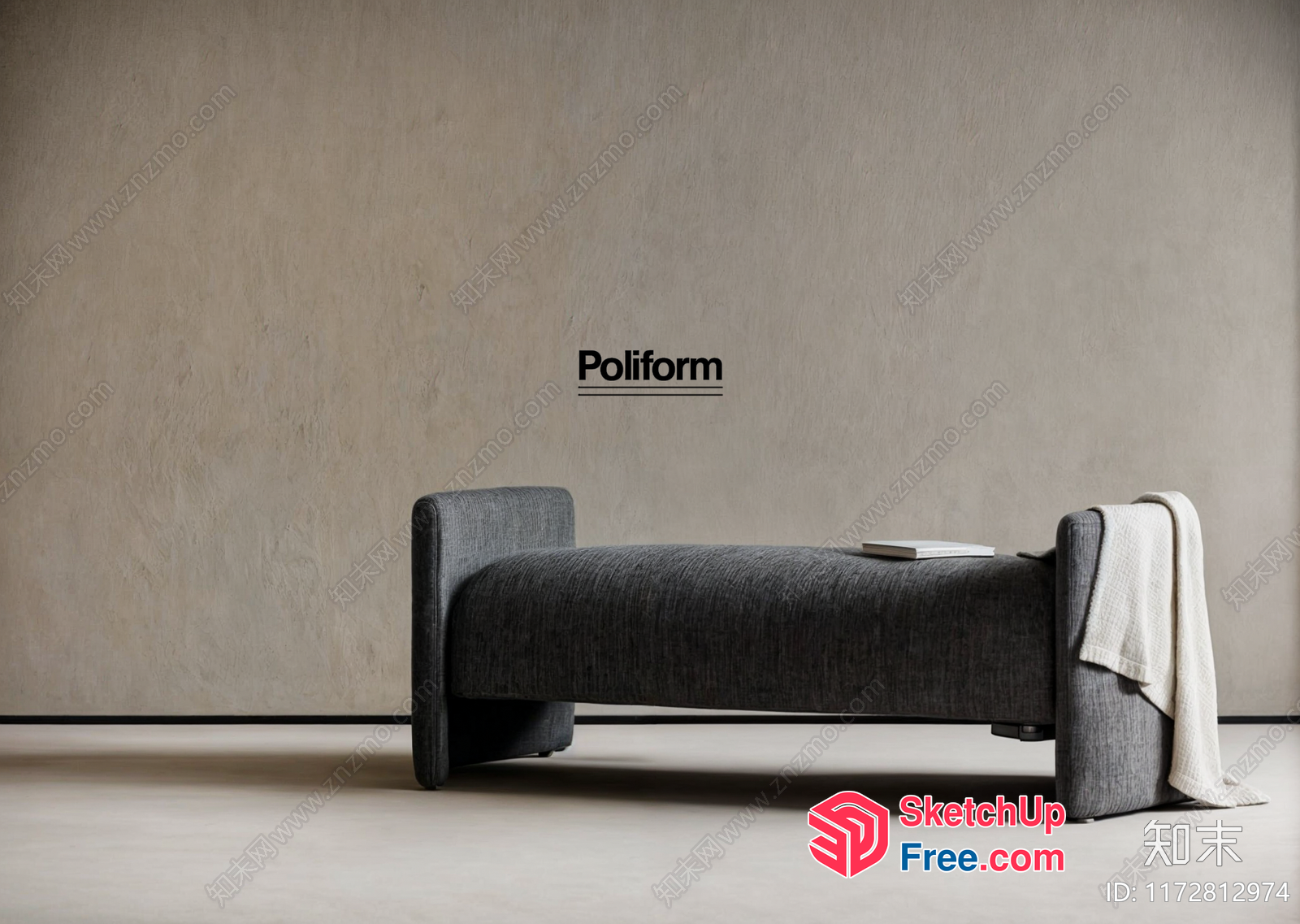 Simple Yet Elegant Grey Sofa And Table Set 3D SketchUp File