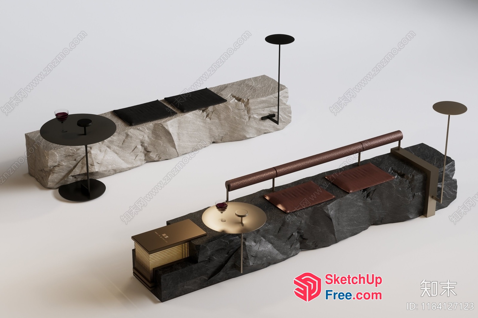 Elegant Modern Living Room Furniture Set 3D SketchUp File