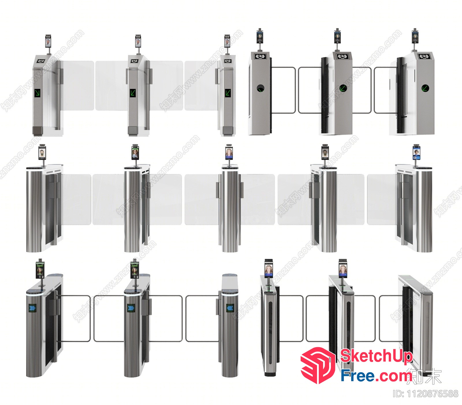 Modern Entrance Security System 3D SketchUp File