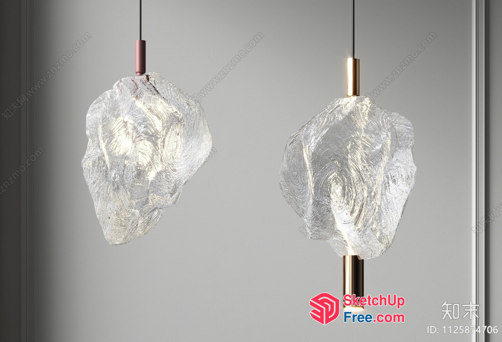 Modern Glass Pendant Lights For Contemporary Decor 3D SketchUp File