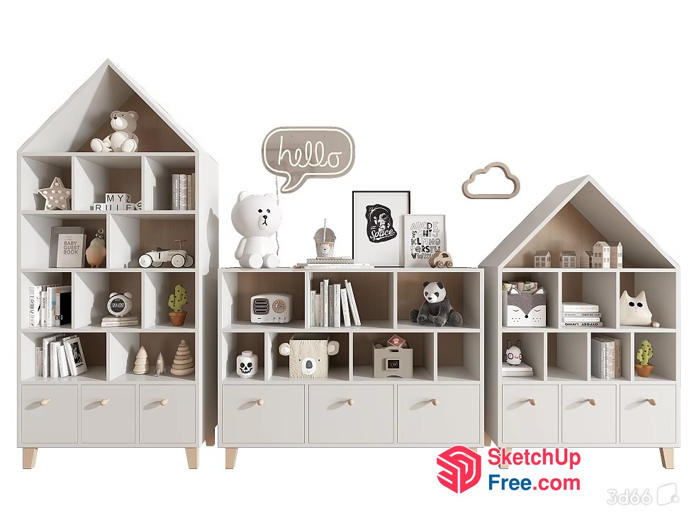 Modern Minimalist White Furniture For A Clean And Sleek Look 3D SketchUp File