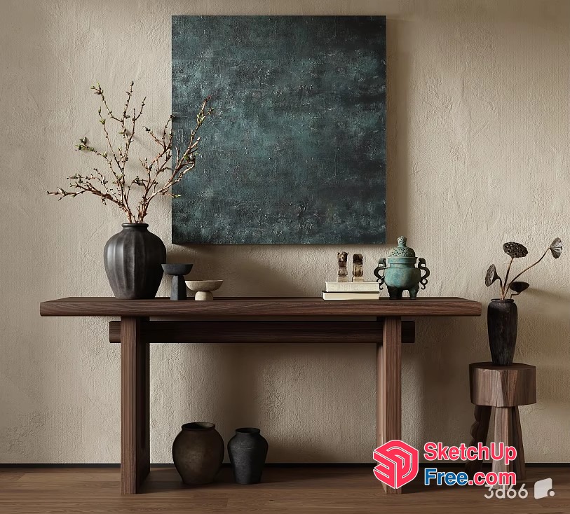 Simple Yet Elegant Living Room Decor 3D SketchUp File
