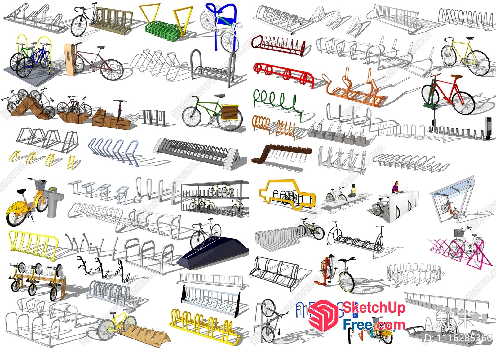 Bicycle Parking Station Designs 3D SketchUp File