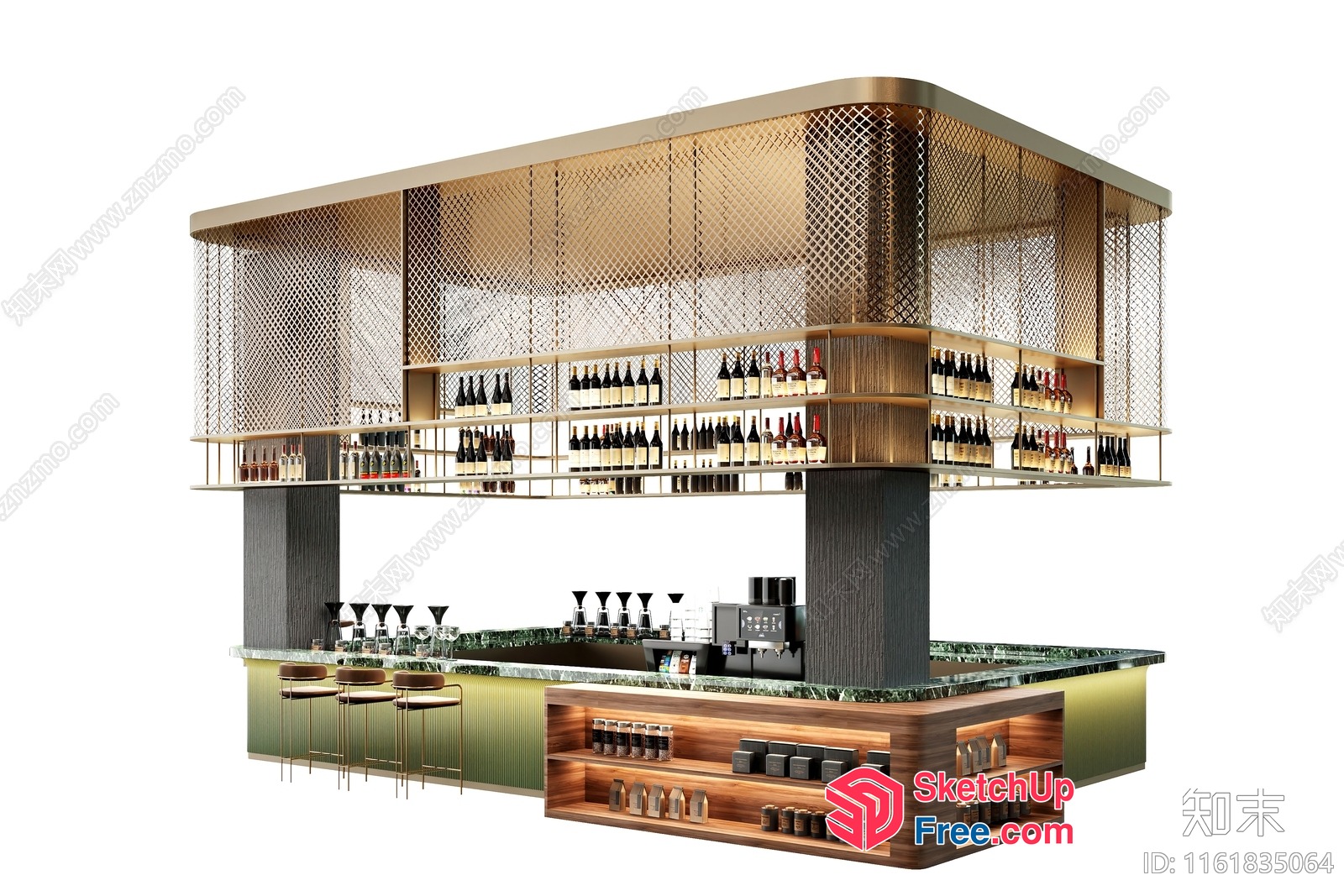 Luxurious Bar Interior Design 3D SketchUp File