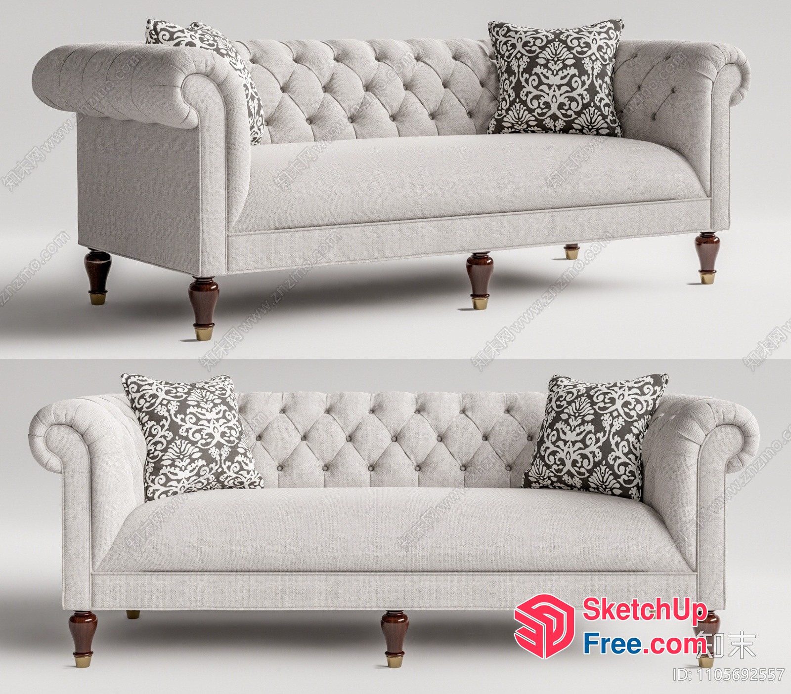 Elegant And Sophisticated Sofa Set 3D SketchUp File
