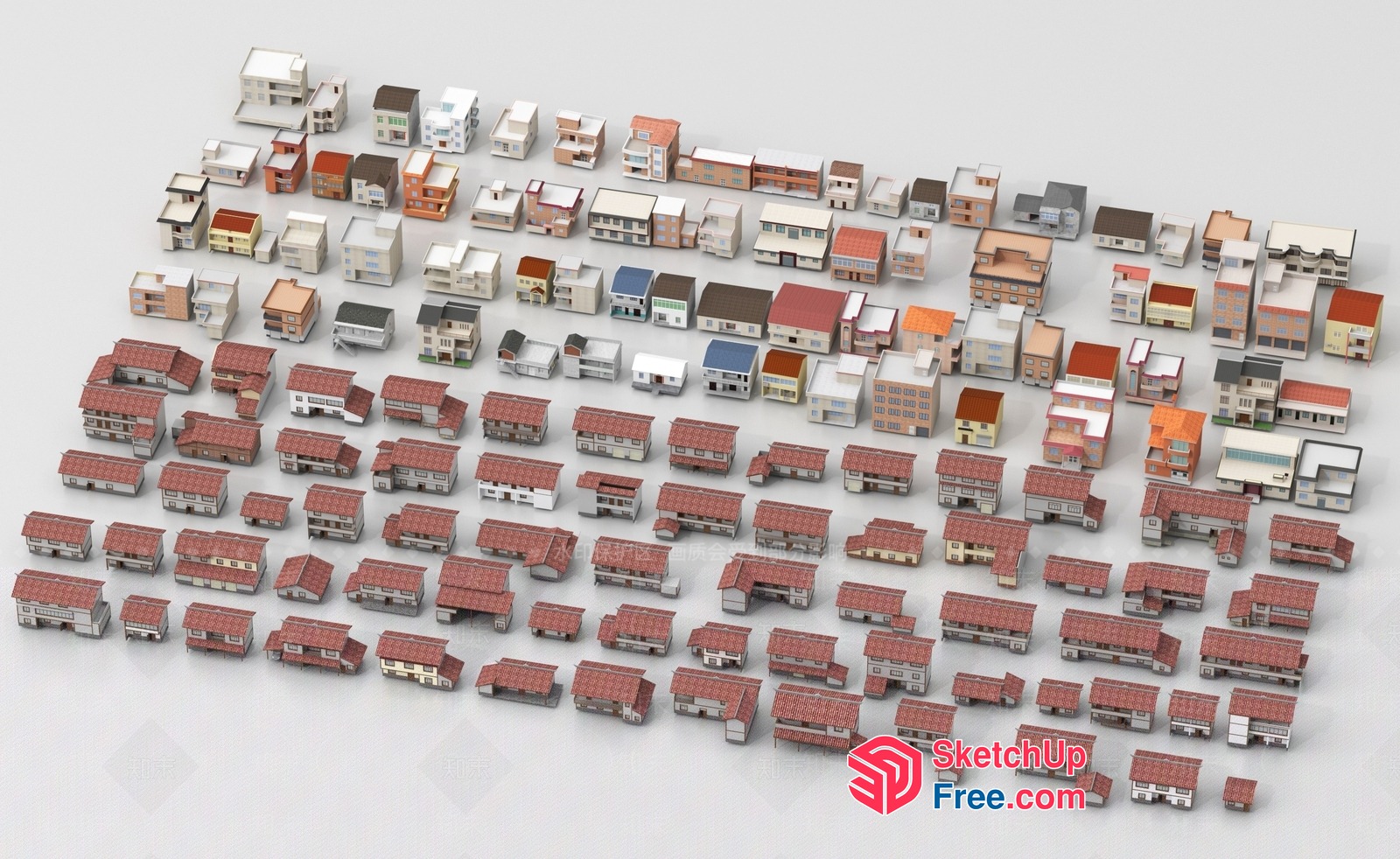 3D Model Collection Of Various Houses 3D SketchUp File