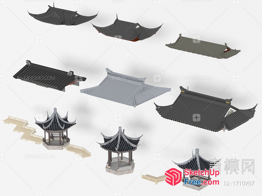 Traditional Chinese Roof Design 3D SketchUp File