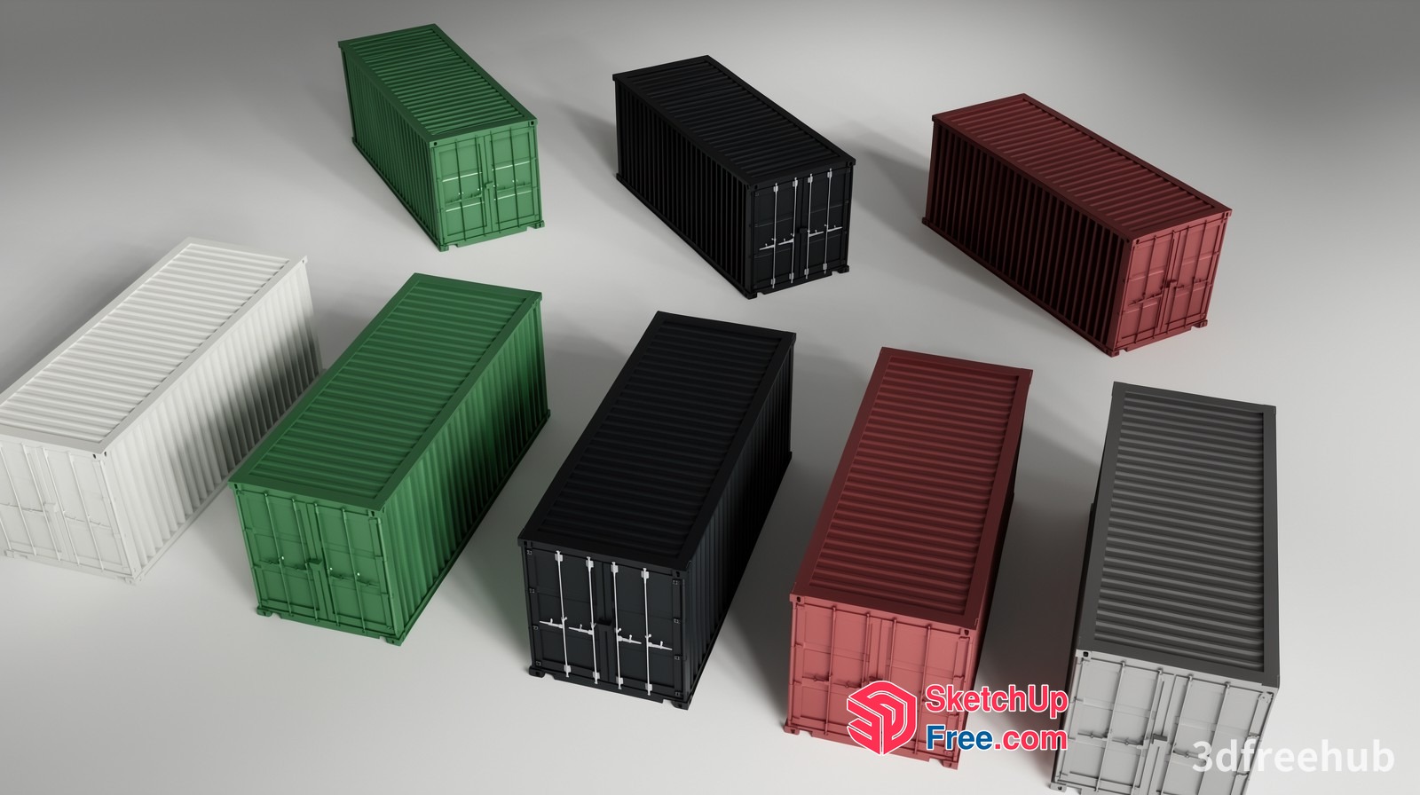 Shipping Container Furniture Collection 3D SketchUp File